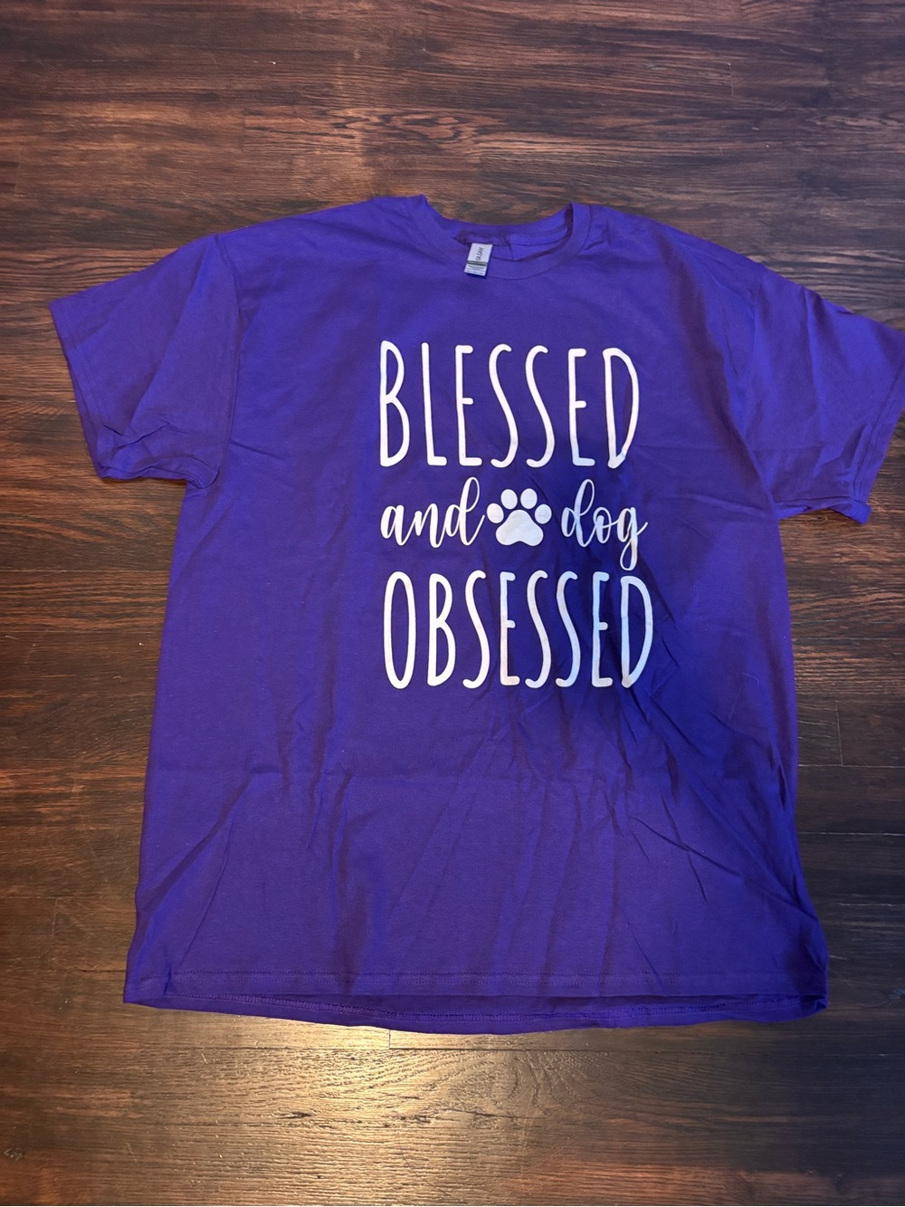Brand New! Blessed and Dog Obsessed Purple Tee - Pet Lover T-Shirt
